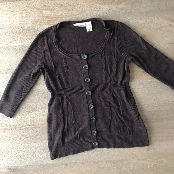 ❤️Chocolate Button Sweater Top -B7 - Picture 1 of 4